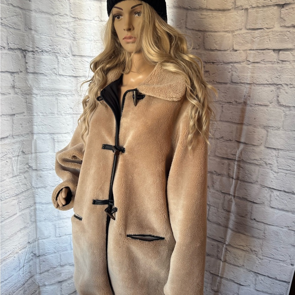 Women's Tan Toggle Coat